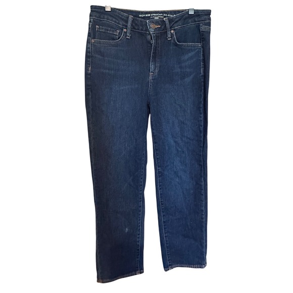 Chico's Denim - Chico's Jeans High Rise Straight Leg Ankle Chico Size 0R Dark Blue Exc Stretch